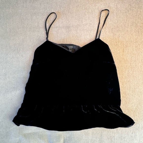 J. Crew Black Velvet Sleeveless Blouse - Picture 2 of 6